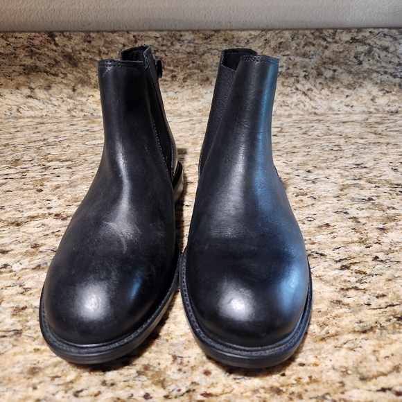 Dunham Graham Men's Black Leather Slip On Boots Size 8 - Picture 7 of 13